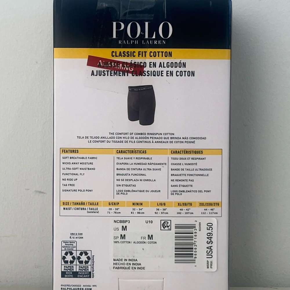 Polo by Ralph Lauren Men's Boxer Briefs - Black and Red - Picture 2 of 2